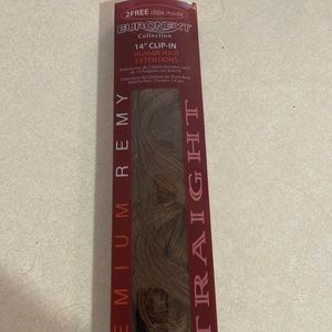 Chestnut brown clip in extensions